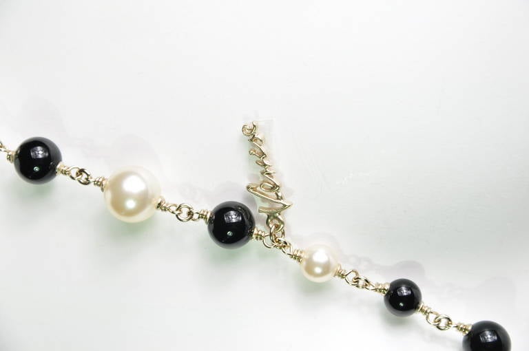 Chanel 10C Paris-Venice B/W Pearls with Multi-Charms Necklace 1