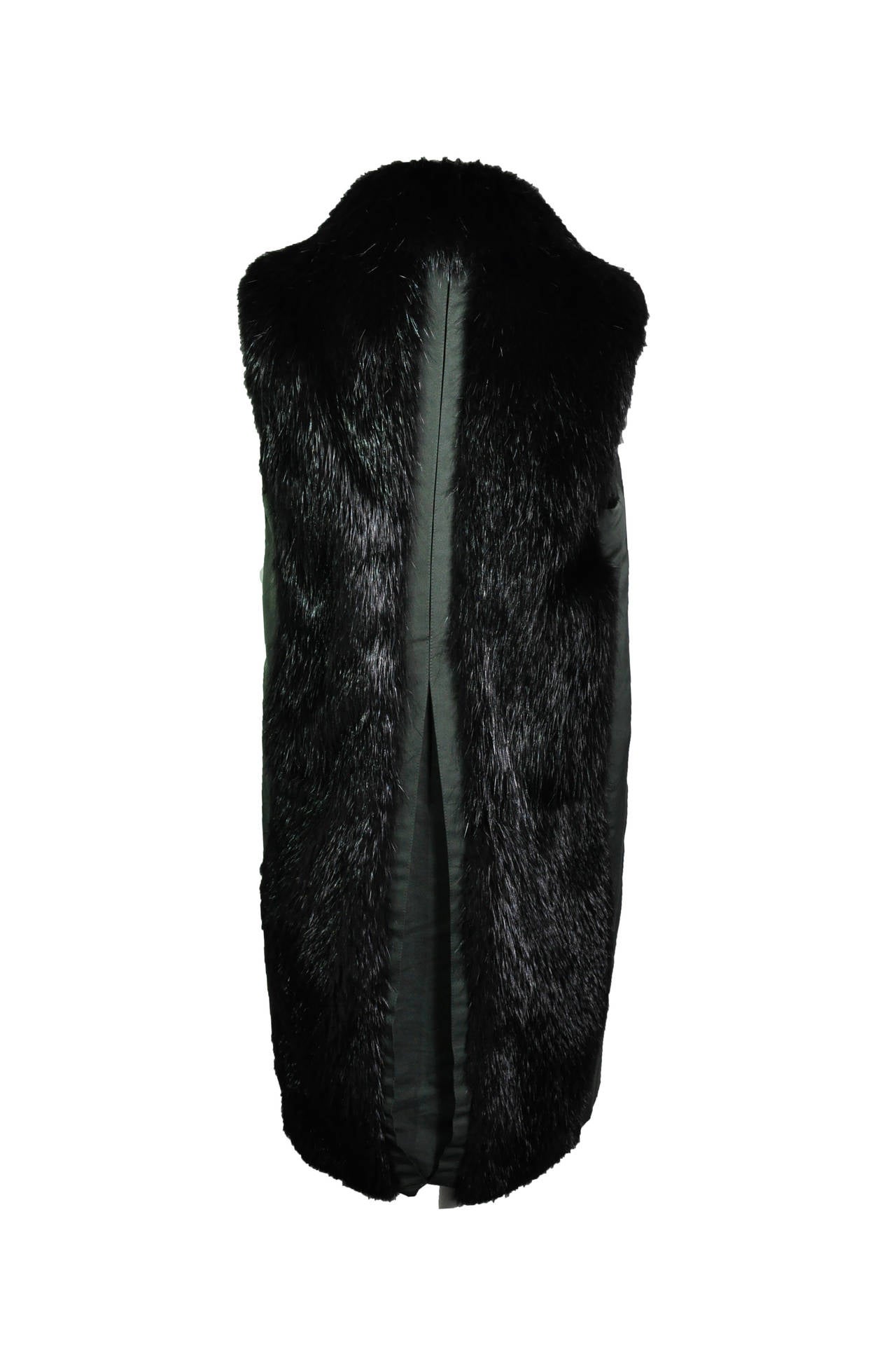 Women's Marni Beaver Cotton Sleeveless Long Vest Coat