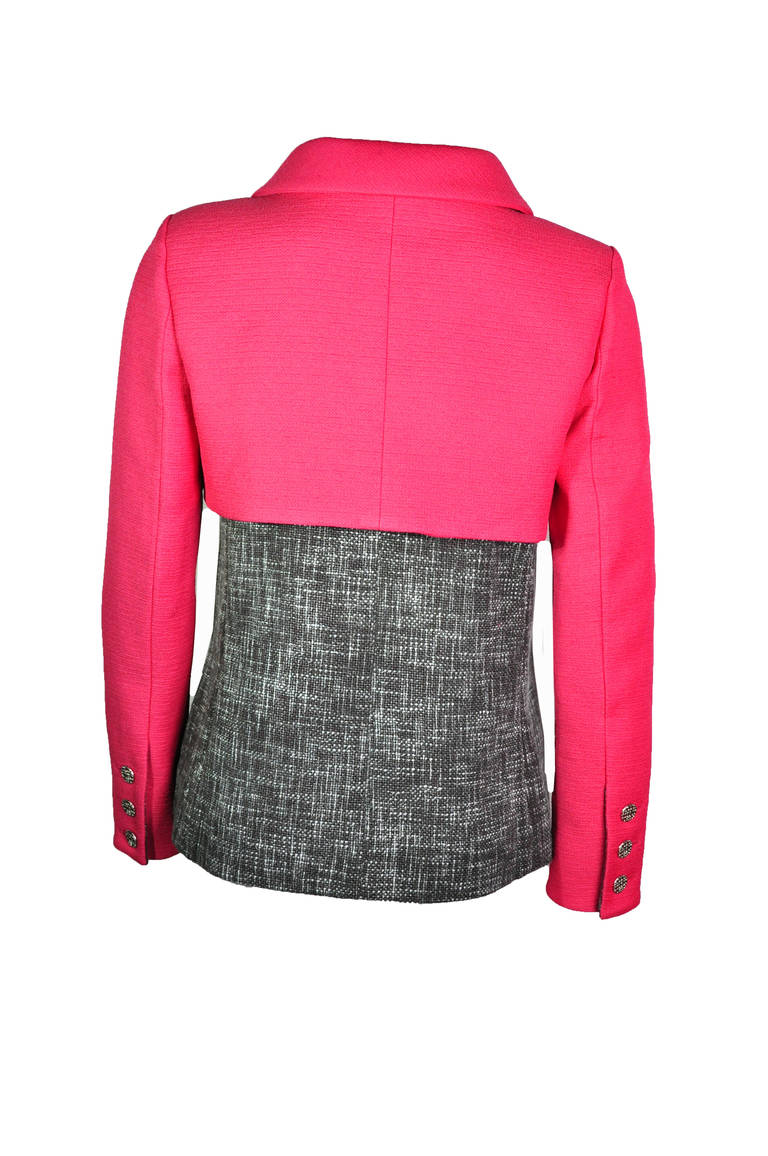 Chanel 2014 S/S Multi-color Cotton Tweed Jacket New FR36 In New Condition For Sale In Hong Kong, Hong Kong
