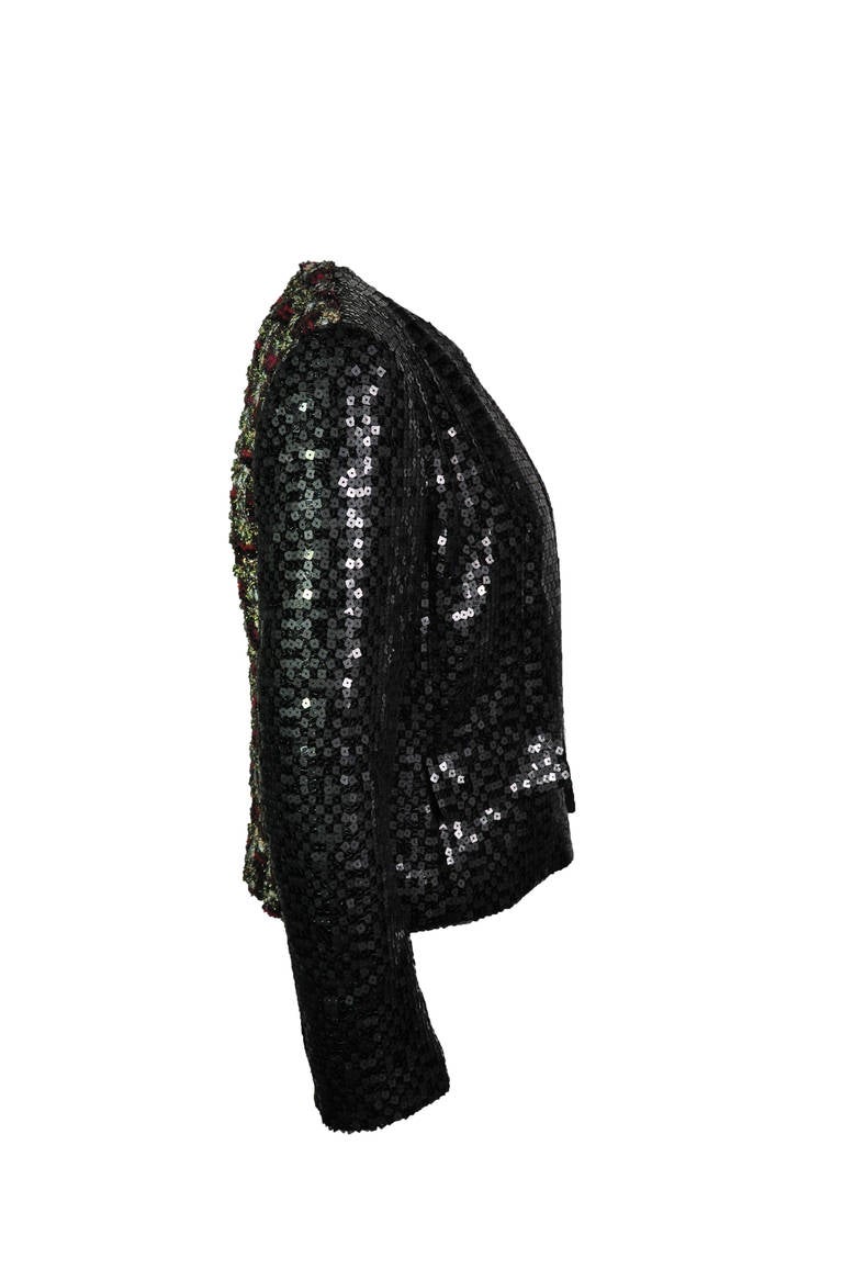 Women's Chanel 02A Two Tone Sequined Tweed Jacket