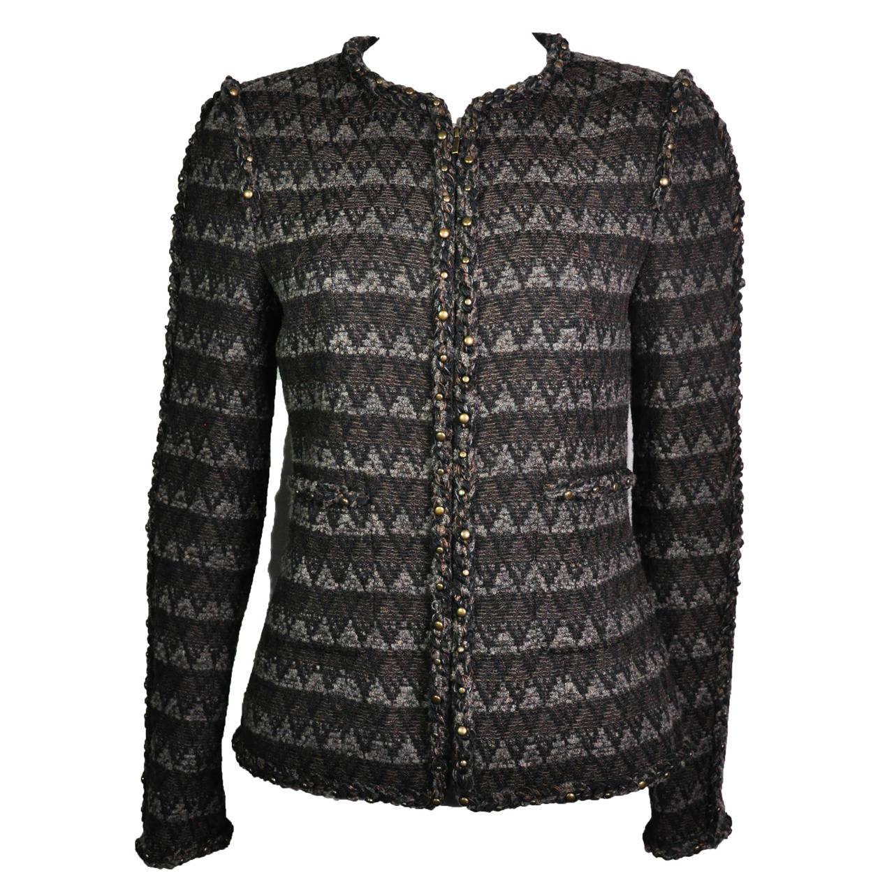 Chanel 2014 Paris-Dallas  Multi-color Tweed Jacket New FR38 For Sale