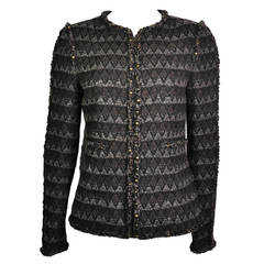 Chanel 2014 Paris-Dallas  Multi-color Tweed Jacket New FR38