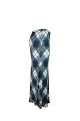 Celine by Michael Kors 90's Argyle Print With Crystals Silk Midi Skirt