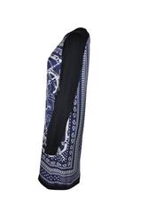 Hermes 2015 F/W Collection Blue Hue Scarf Print and Wool Knit Dress
