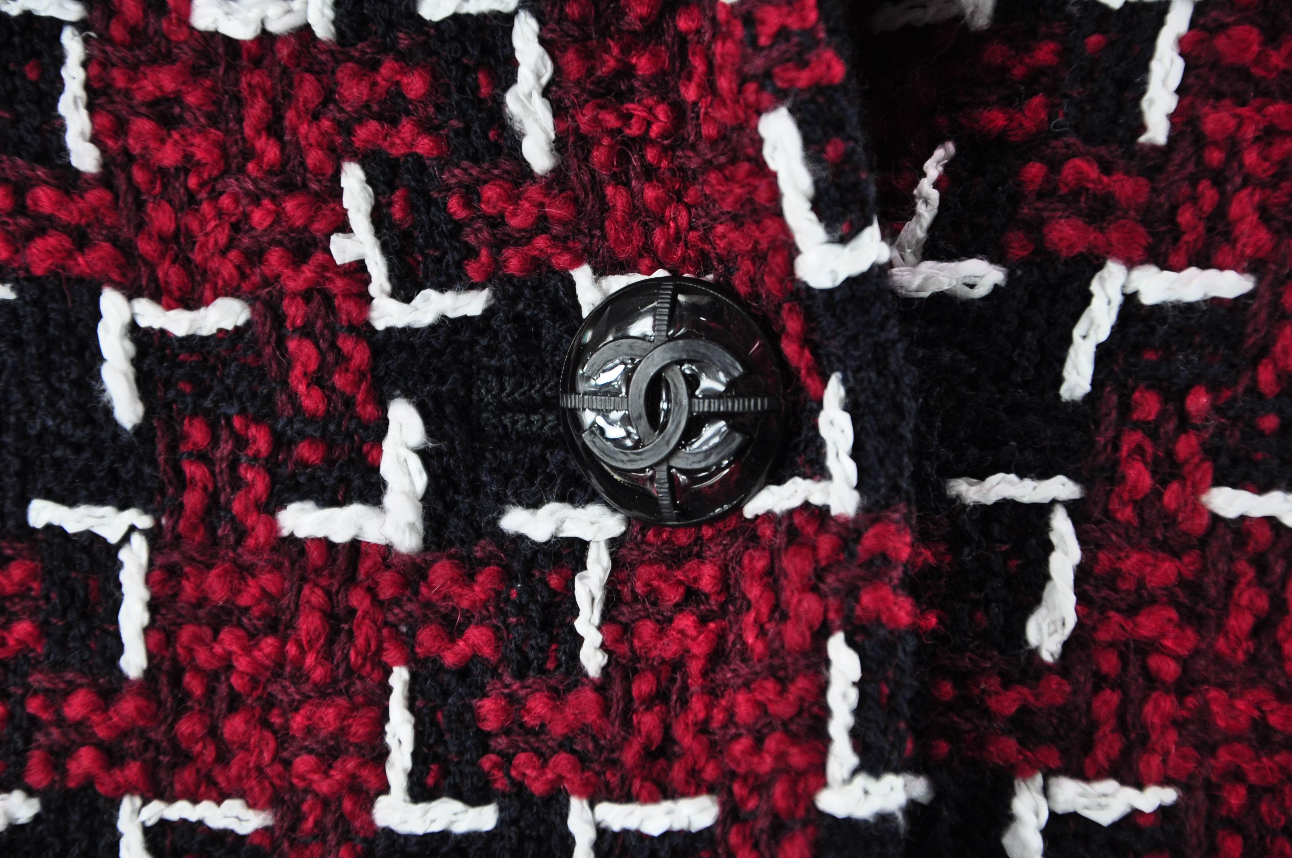 Chanel 2015 Brasserie Multi-color Wool Tweed Jacket & Apron New FR38 1
