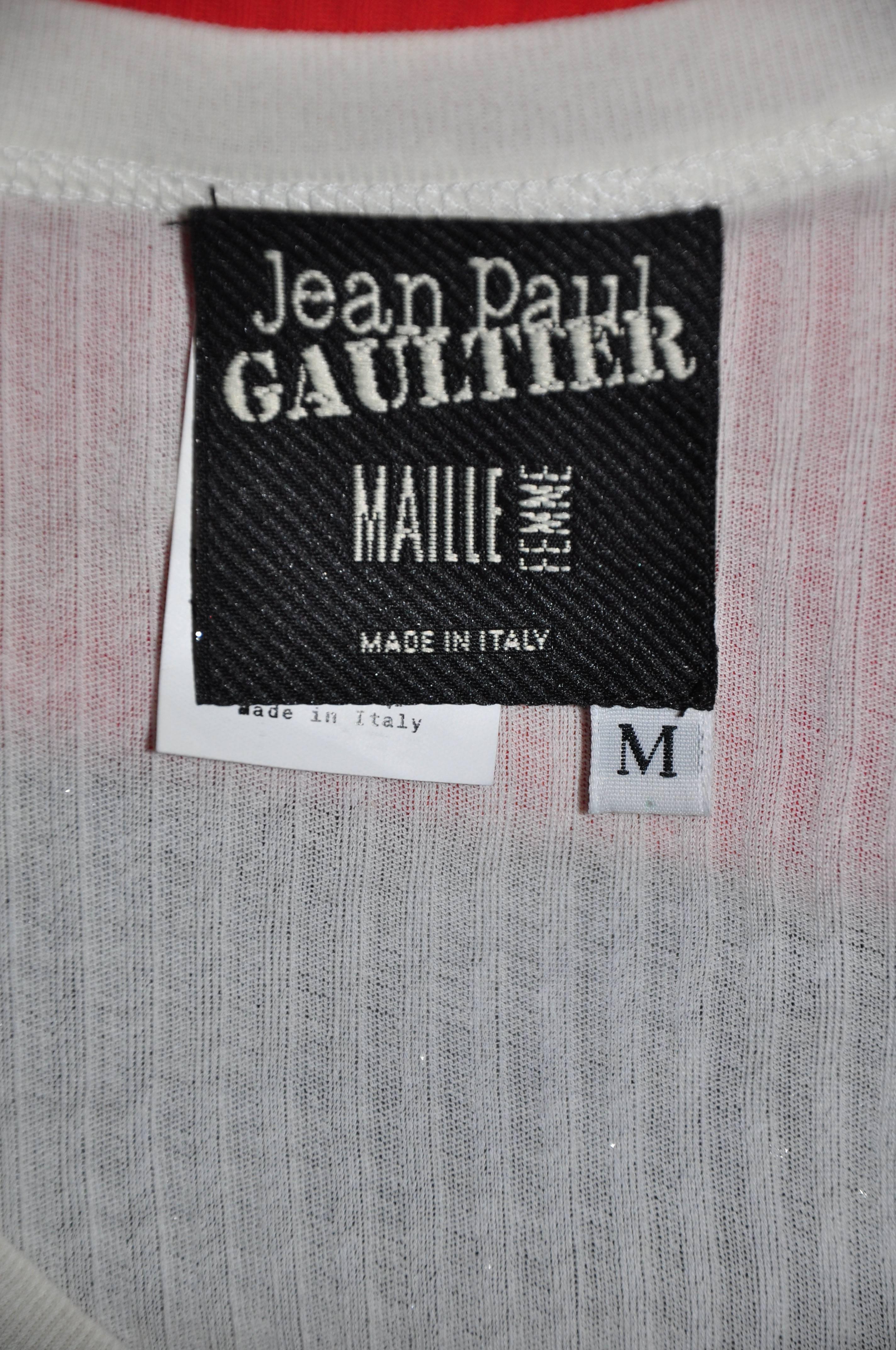 Women's Jean Paul Gaultier Cotton & Chain Mail Combo Wrap Dress For Sale