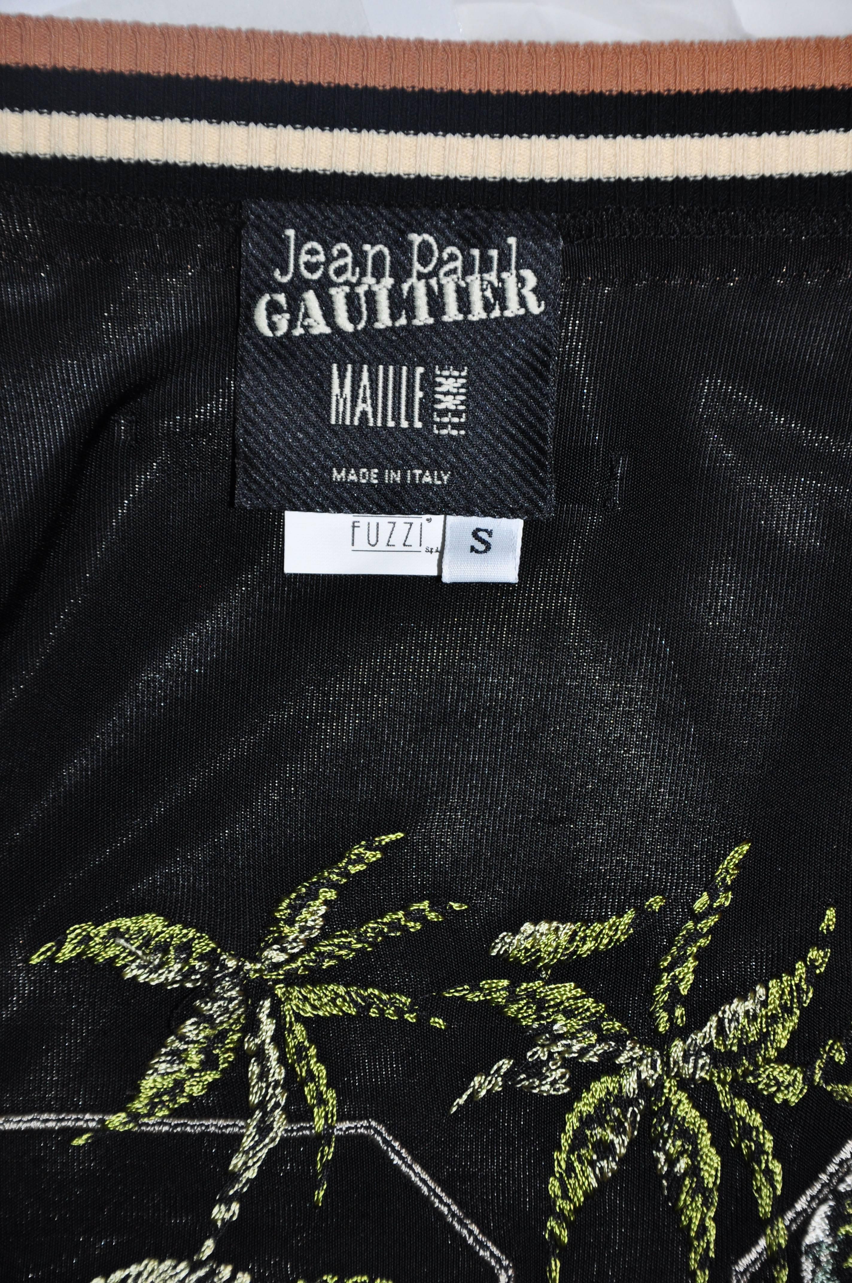 Jean Paul Gaultier Embroidered Jersey Cardigan In Excellent Condition In Hong Kong, Hong Kong