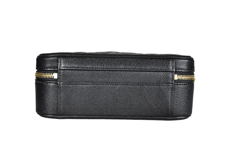 Chanel 2016 Black Leather Reinvented Small Vanity Case New at 1stdibs