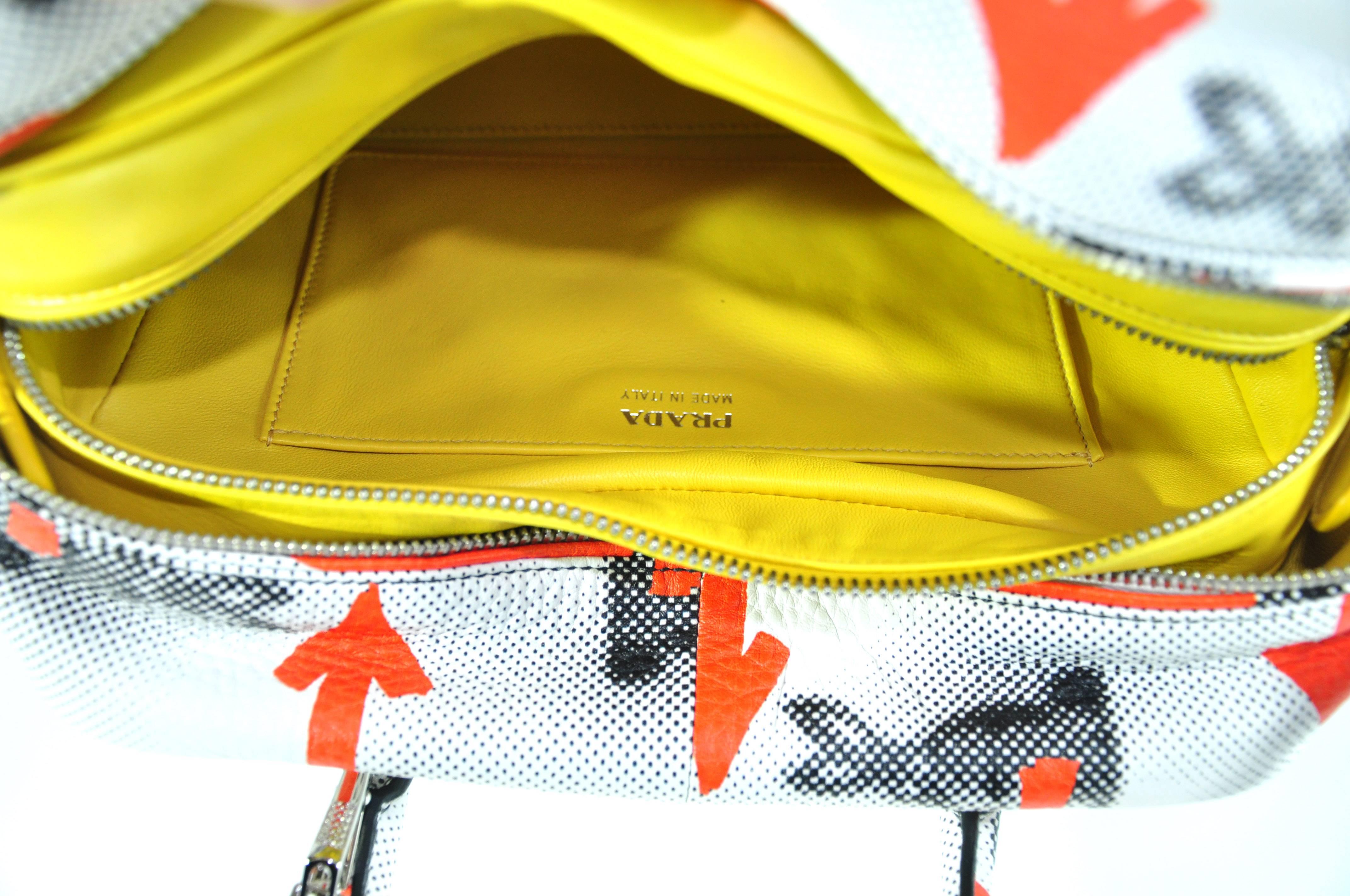 Prada Resort 2016 Collection Bunny Arrow Prints Inside Bag New In New Condition In Hong Kong, Hong Kong