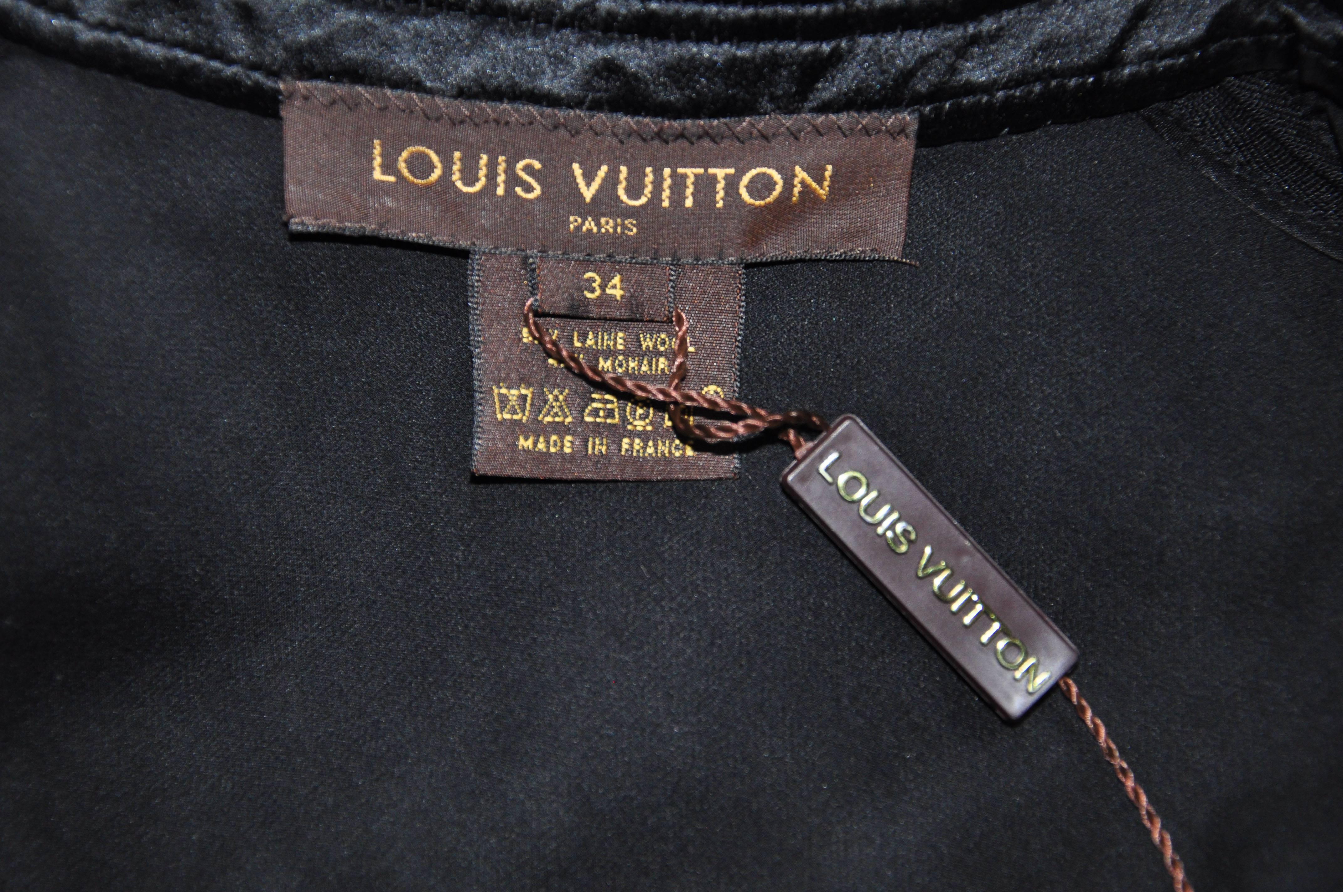 Louis Vuitton Black Wool and Mohair Cutout Tunic and Pants New For Sale 4