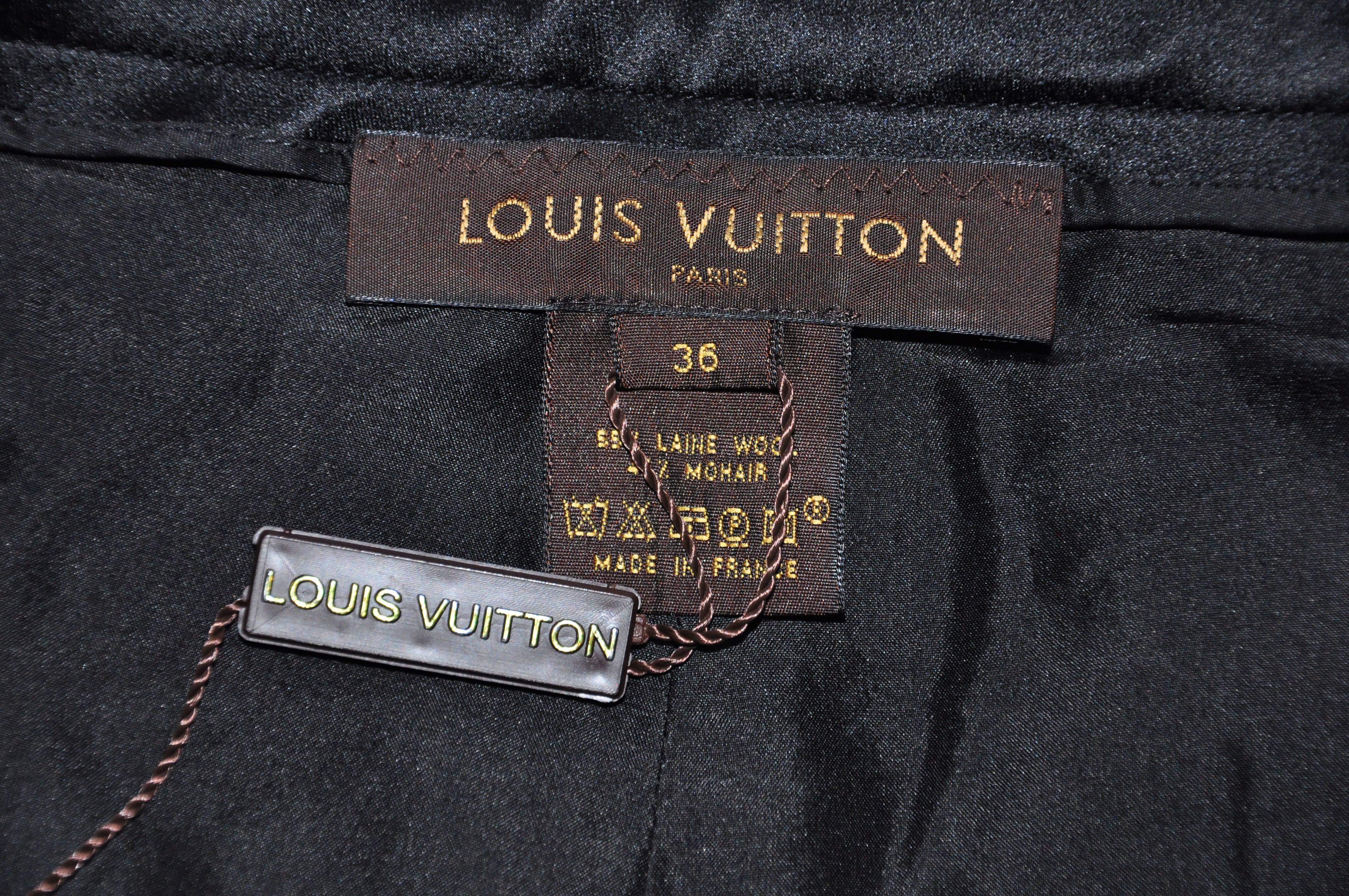 Louis Vuitton Black Wool and Mohair Cutout Tunic and Pants New For Sale 5