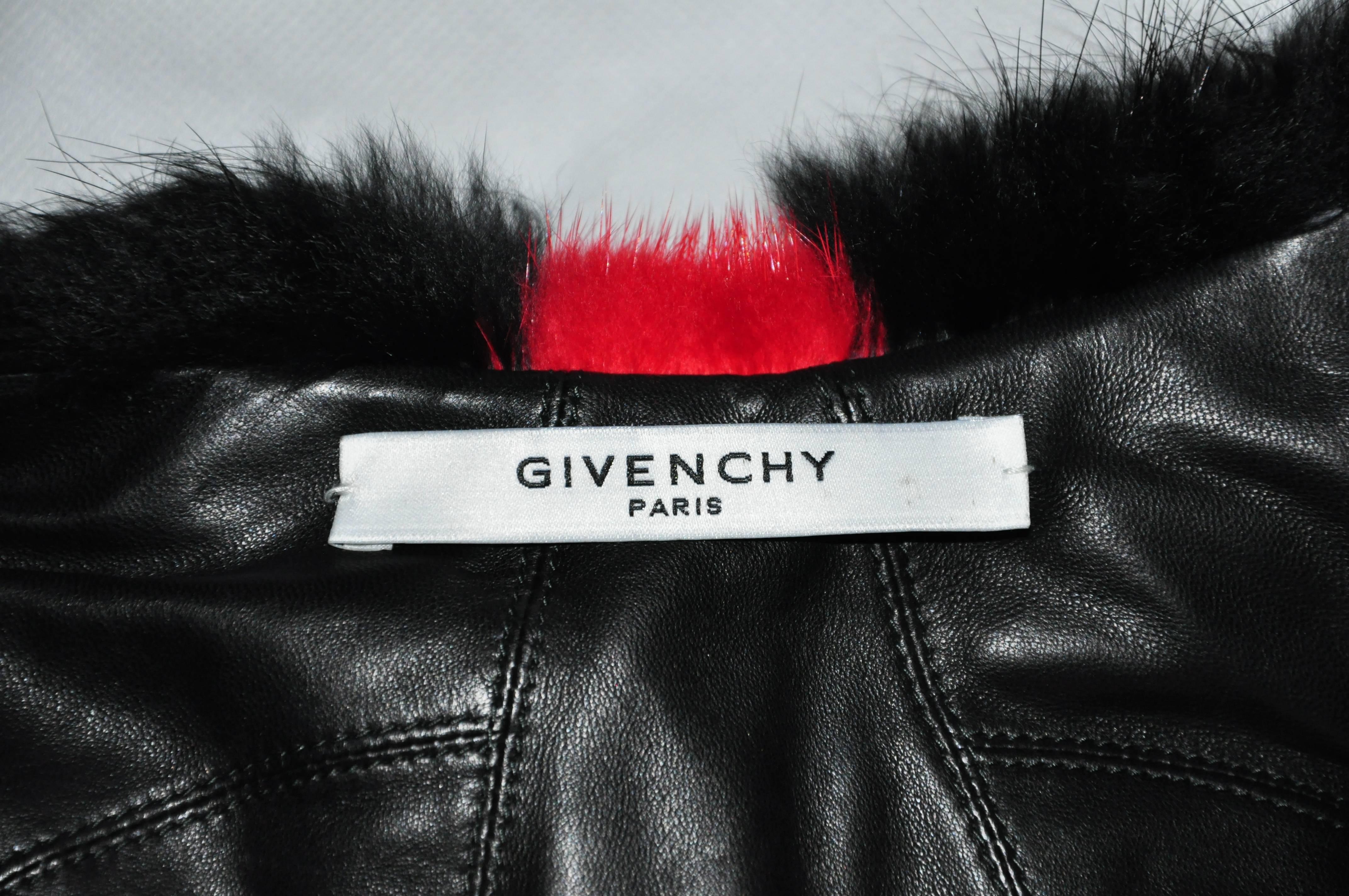 Givenchy by Riccardo Tisci Asymmetric Multi-color dyed Mink Vest In Excellent Condition In Hong Kong, Hong Kong