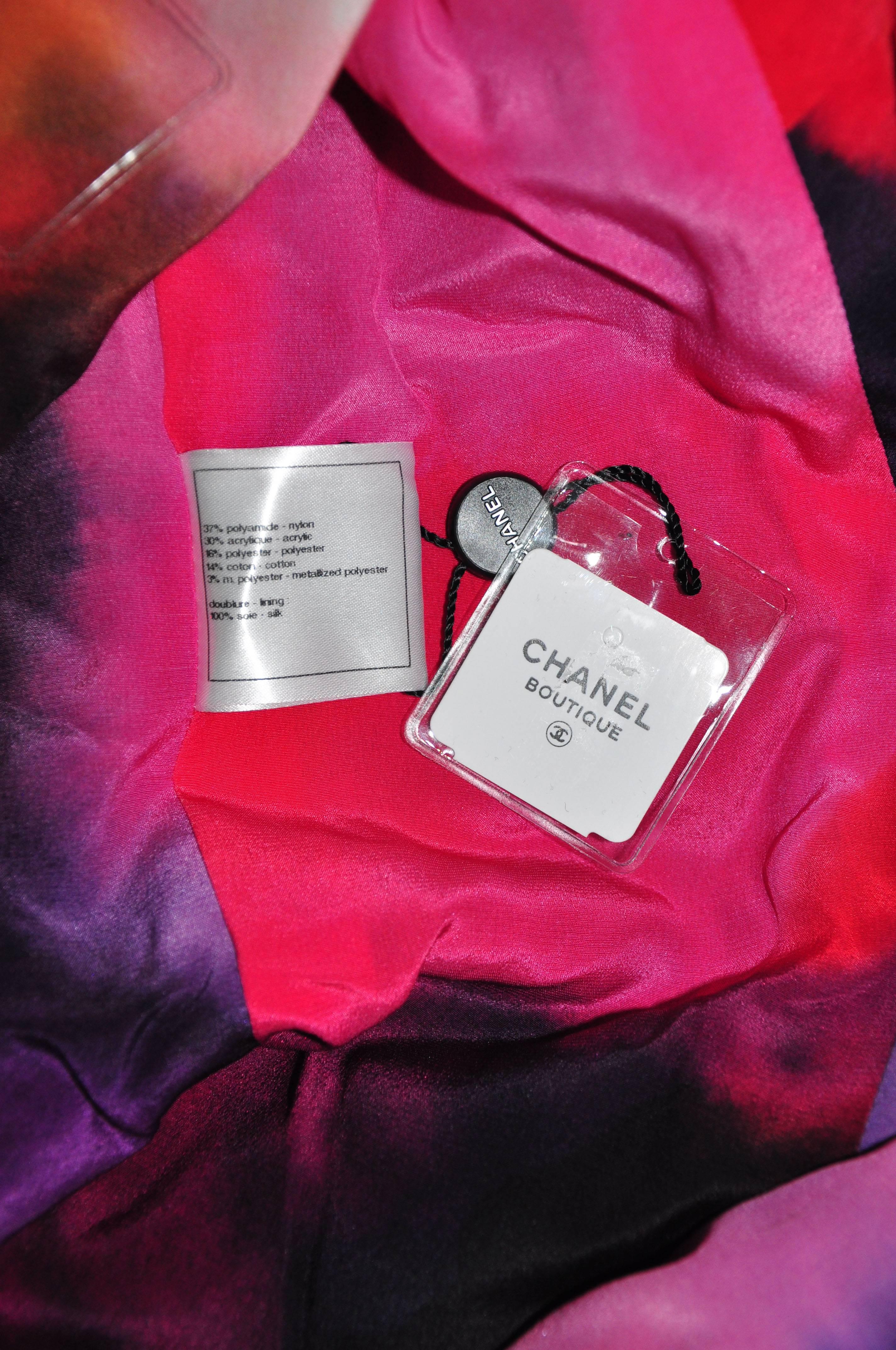 Chanel 2015 S/S Black/Ecru Fantasy Tweed Short Sleeves Jacket FR40  2