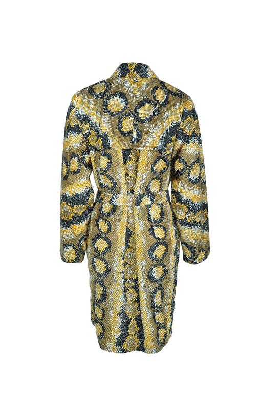 Prada 2016 Spring/Summer Python Print Double-breasted Rain Coat For ...