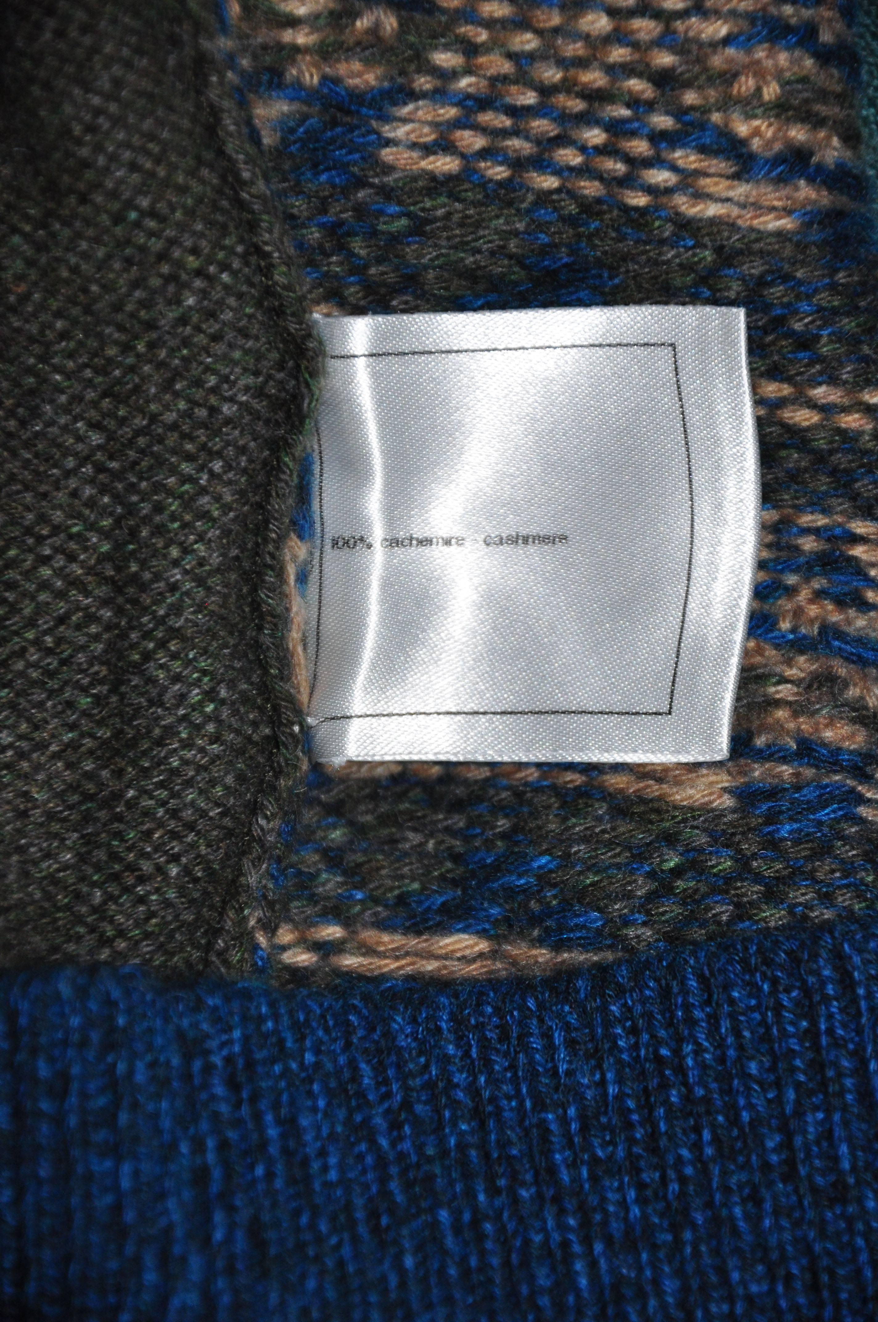 Chanel 2015 F/W Runway Multi-color Cashmere Knit Vest FR38 New 1