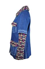 Chanel 2016 F/W Runway Denim and Tweed Four Pockets Jacket FR40 New