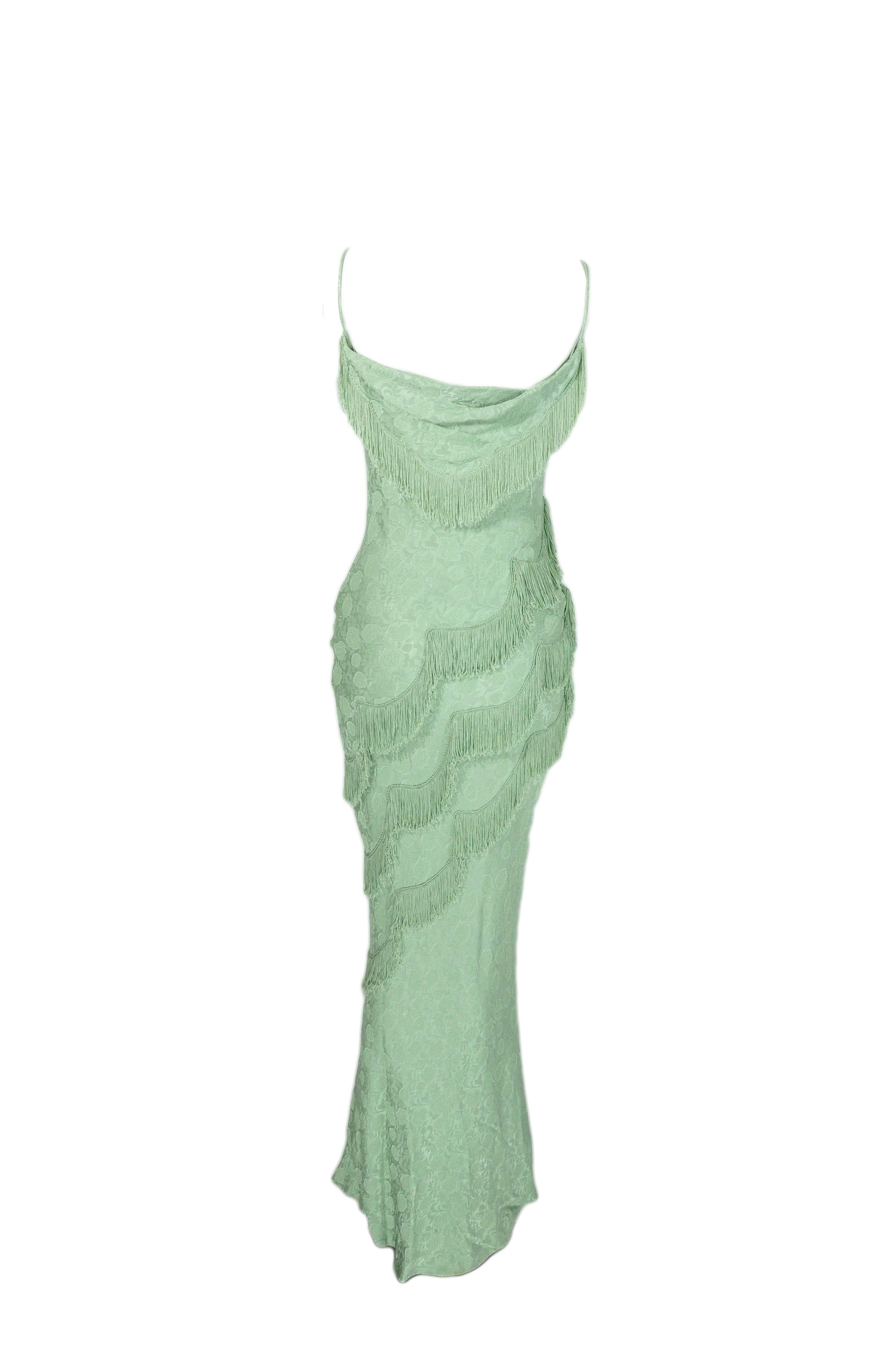 1990 christian dior vintage fringe dress