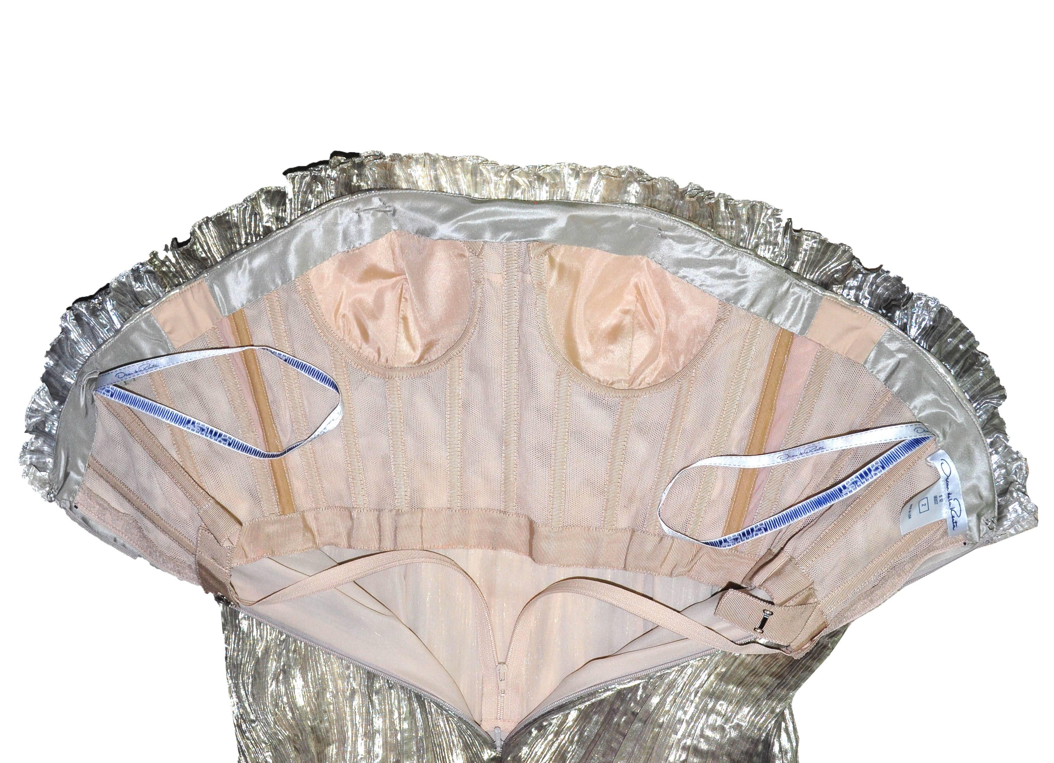 pleated silk gown