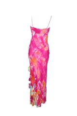 Emanuel Ungaro Multi-color Floral Printed Summer Silk Slip Dress
