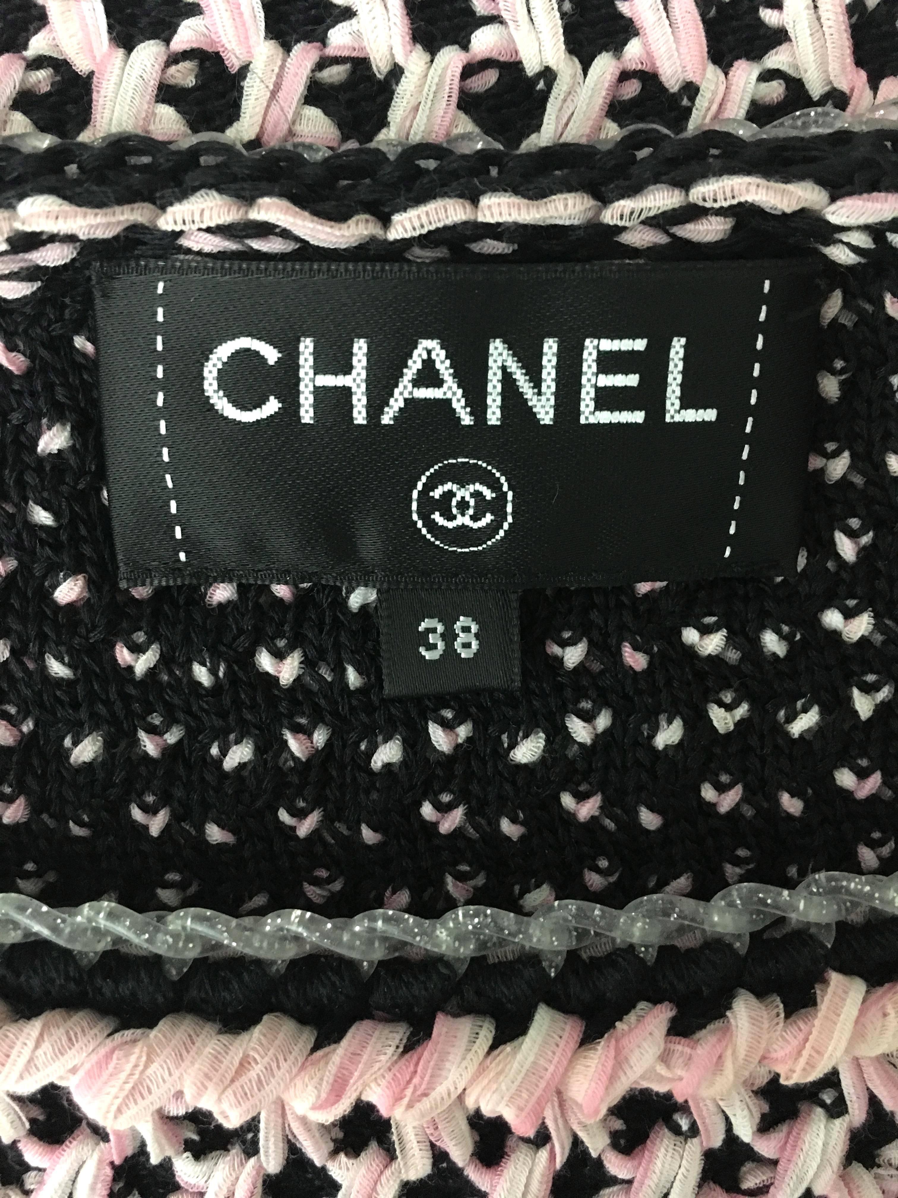 Chanel Spring / summer Multicolor Cotton Silk Crochet Knit Dress, 2017  For Sale 1