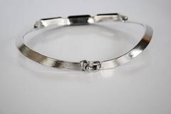 Goossens Paris Smokey Rock Crystal And Palladium Torque Necklace