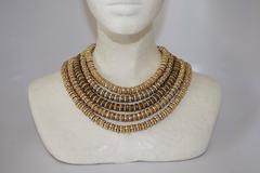 Francoise Montague Five Strand Swarovski Crystal Rondelle Necklace