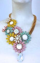 Philippe Ferrandis Daisy Motif Statement Necklace