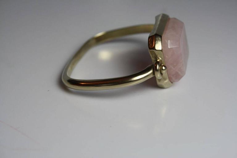 Pink Quartz and pale gold bracelet from Goossens Paris.   7