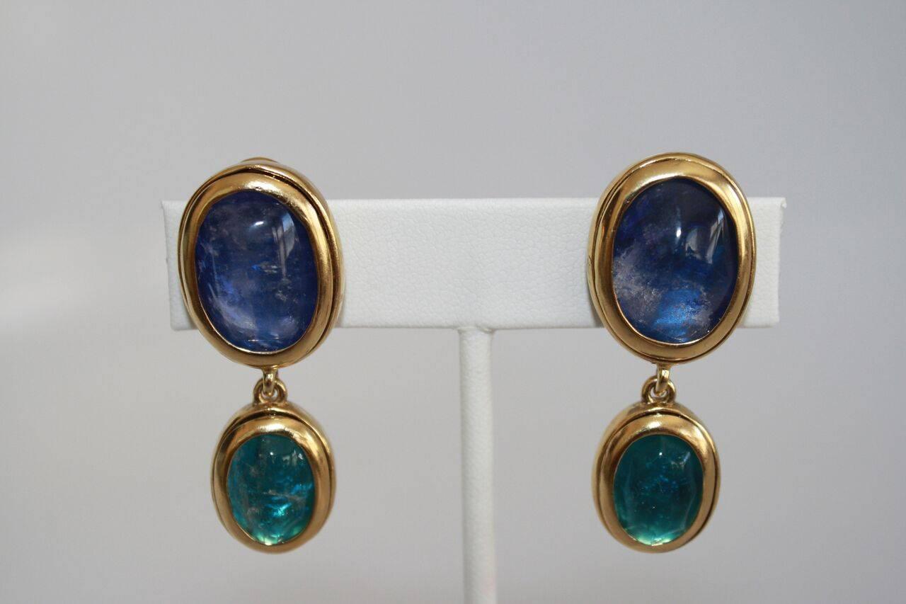 blue rock earrings