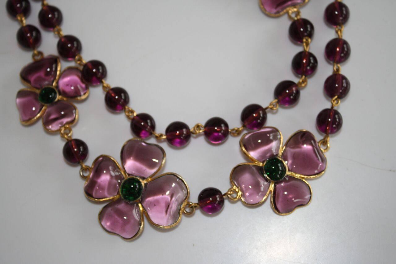 Women's Francoise Montague Mauve Pate de Verre Glass Amalfi Necklace