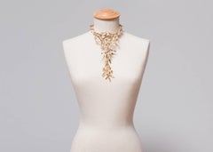 Ambre & Louise Multi Leaf Statement Necklace With Removable Drops