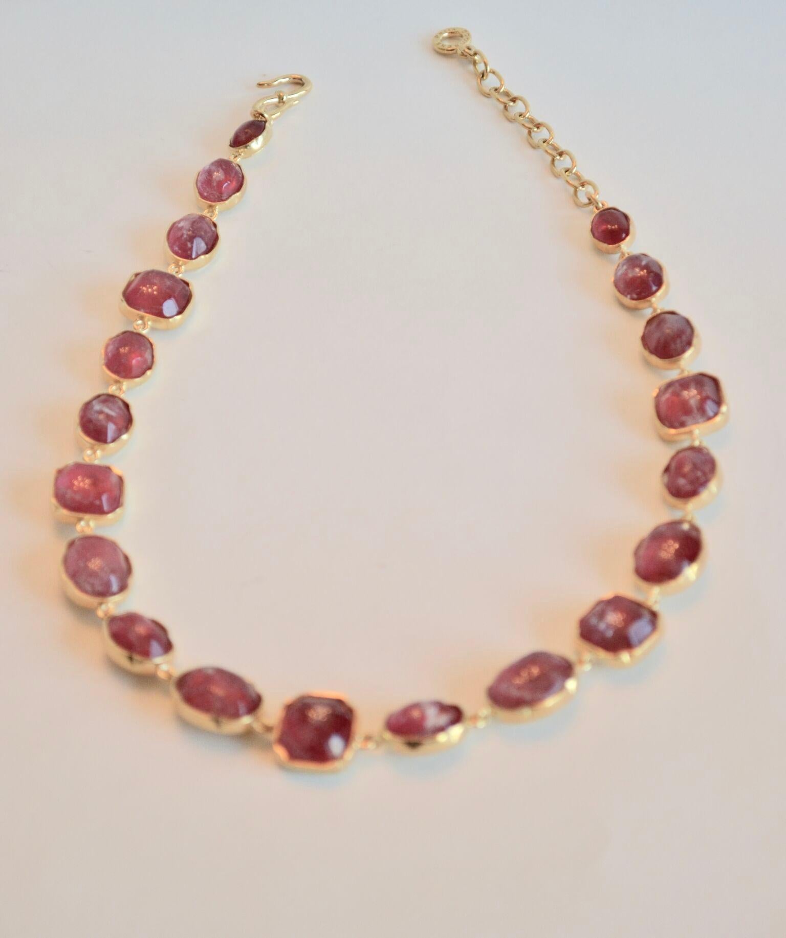 Women's Goossens Paris Berry Tinted Rock Crystal Necklace