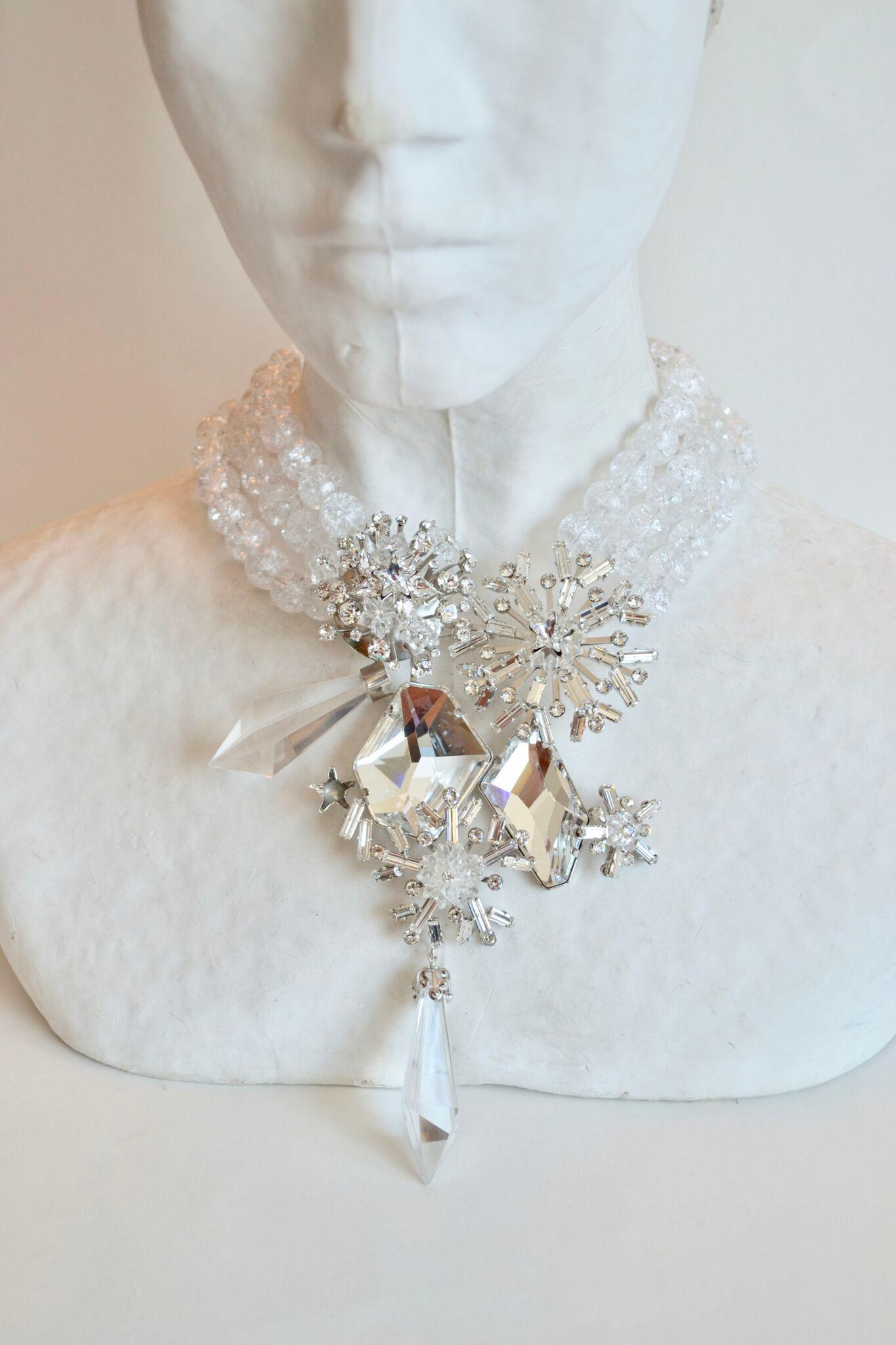 swarovski crystal statement necklace