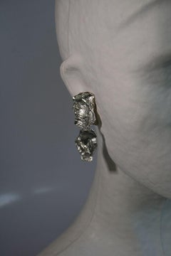 Ambre & Louise Fragment Silver Clip Earrings