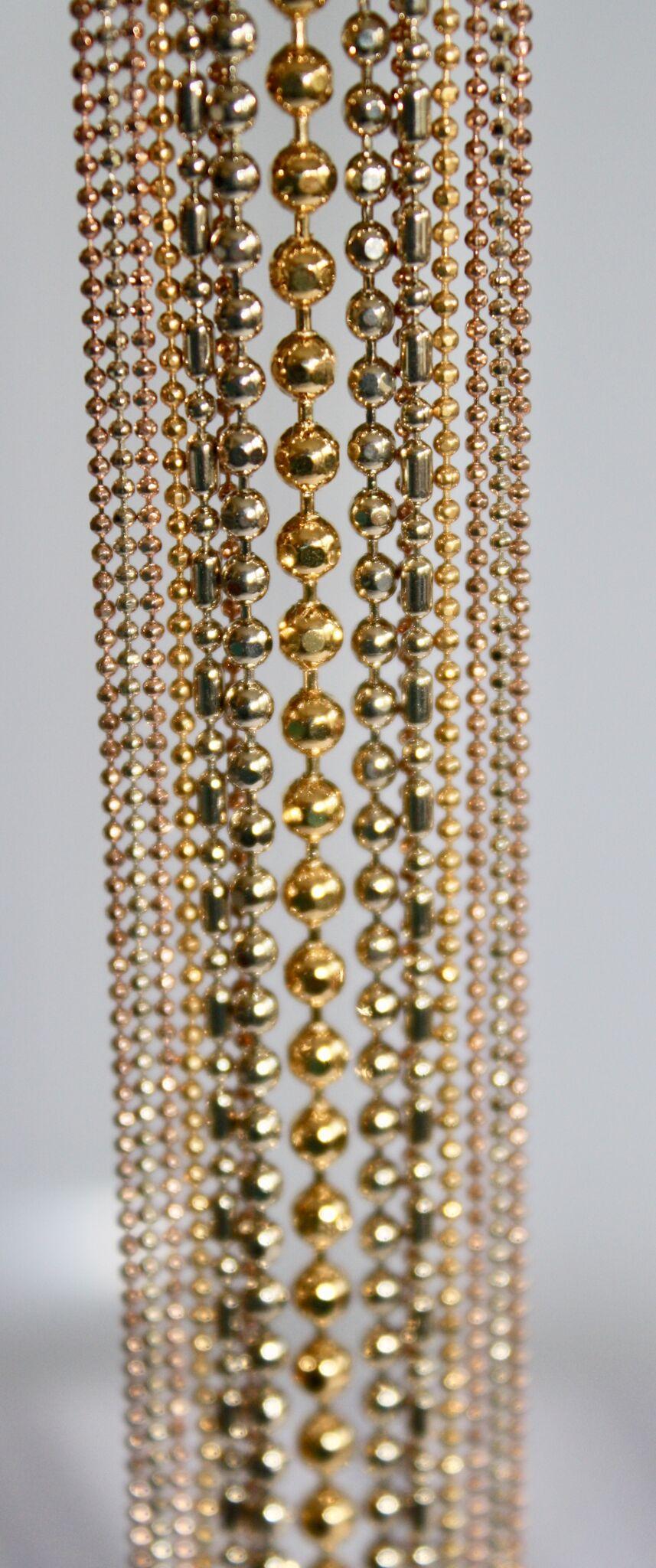 Women's Goossens Paris Pierced Ball Chain Tassel Statement Earrings 