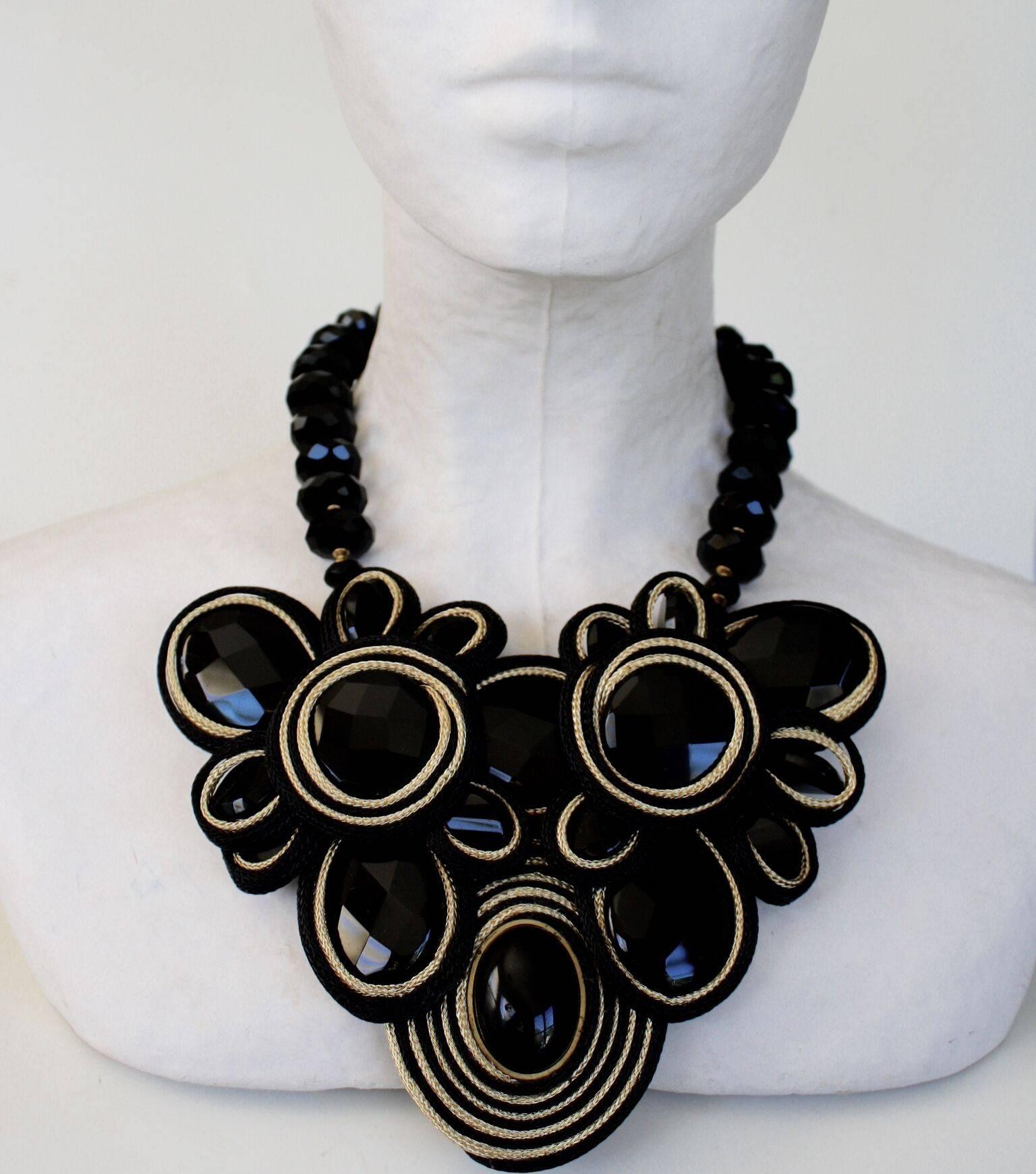 black statement necklaces