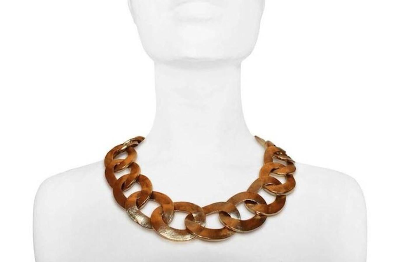 hammered gold chain