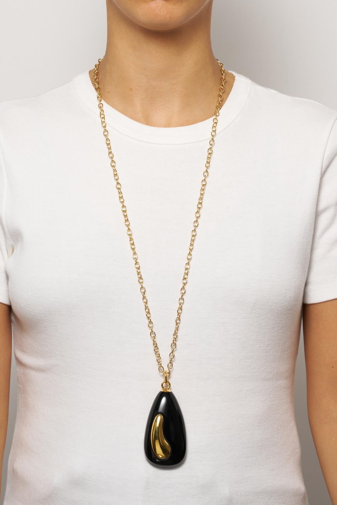 Philippe Ferrandis Pendants d'oreilles Wave en argent et noir en vente 5