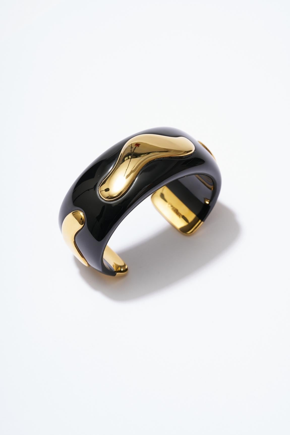 Philippe Ferrandis Pendants d'oreilles Wave en argent et noir en vente 7