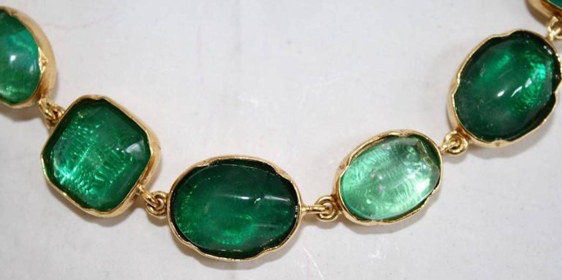 Women's Goossens Paris Emerald Rock Crystal Necklace