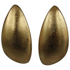 Monies Jewelry Gold Foil Clip Earrings