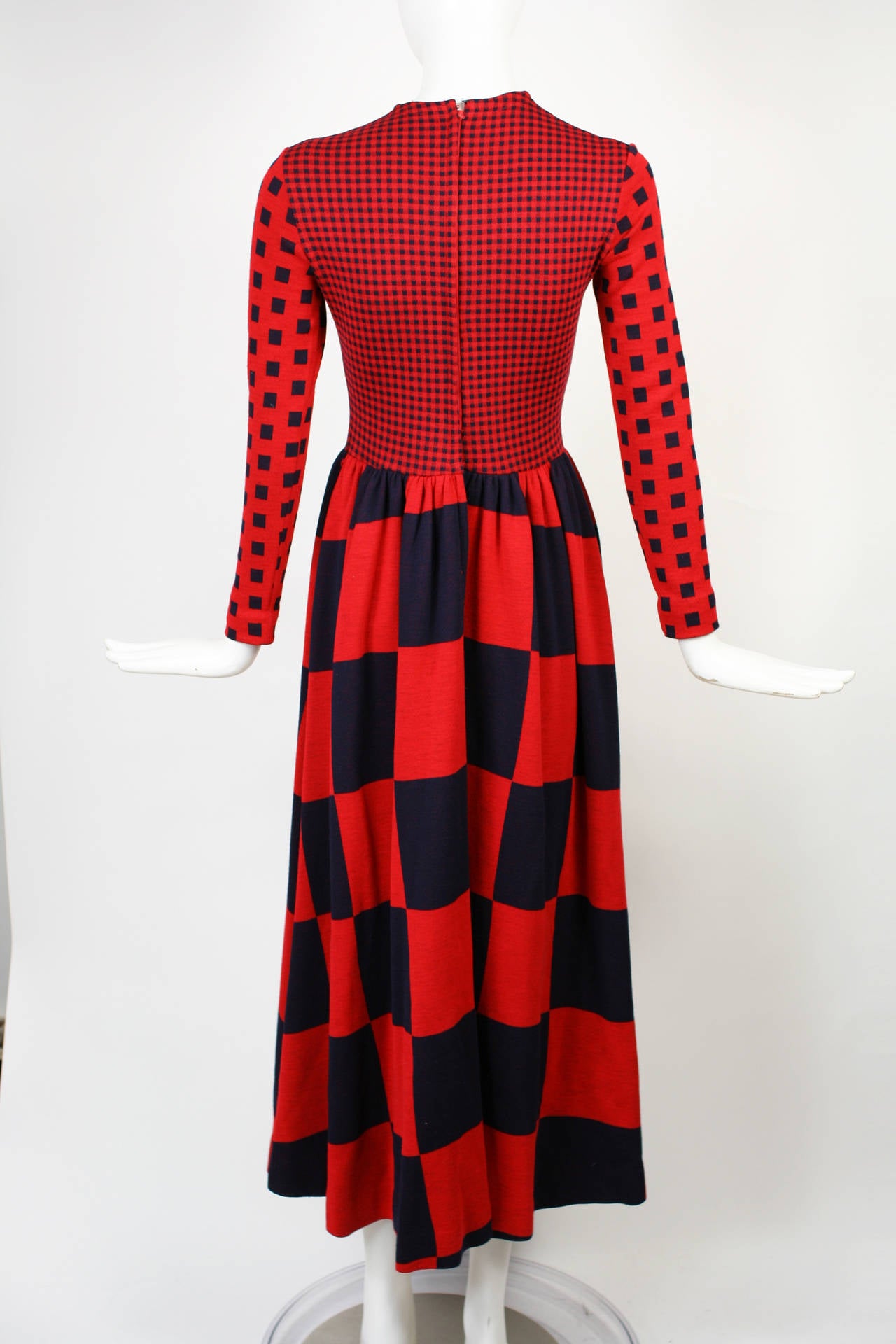 Women's Vintage Rudi Gernreich 1970s Op Art Maxi Dress For Sale