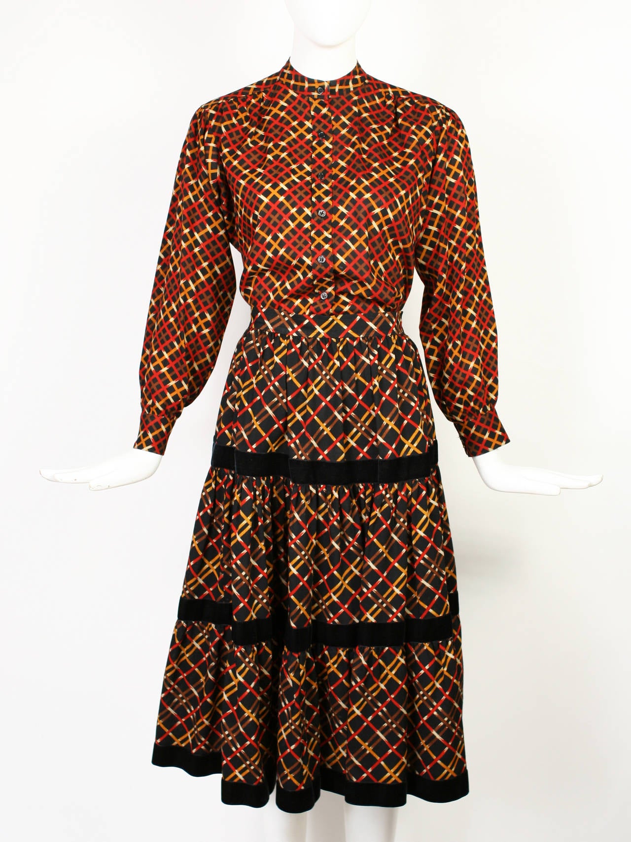 Yves Saint Laurent Three Piece Dress Ensemble with Lookbook Documentation