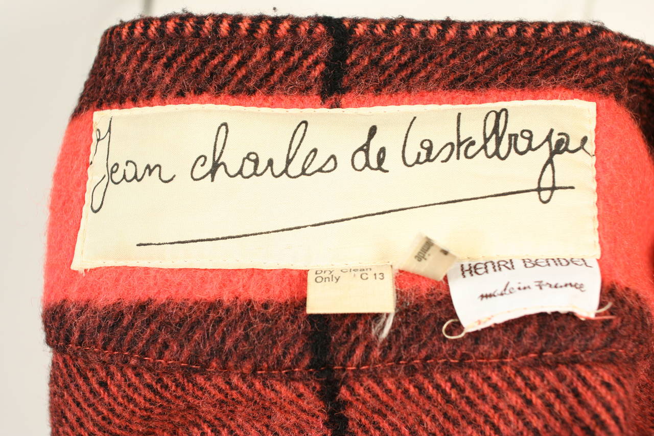 Jean-Charles de Castelbajac Plaid Sweater Coat For Sale 3