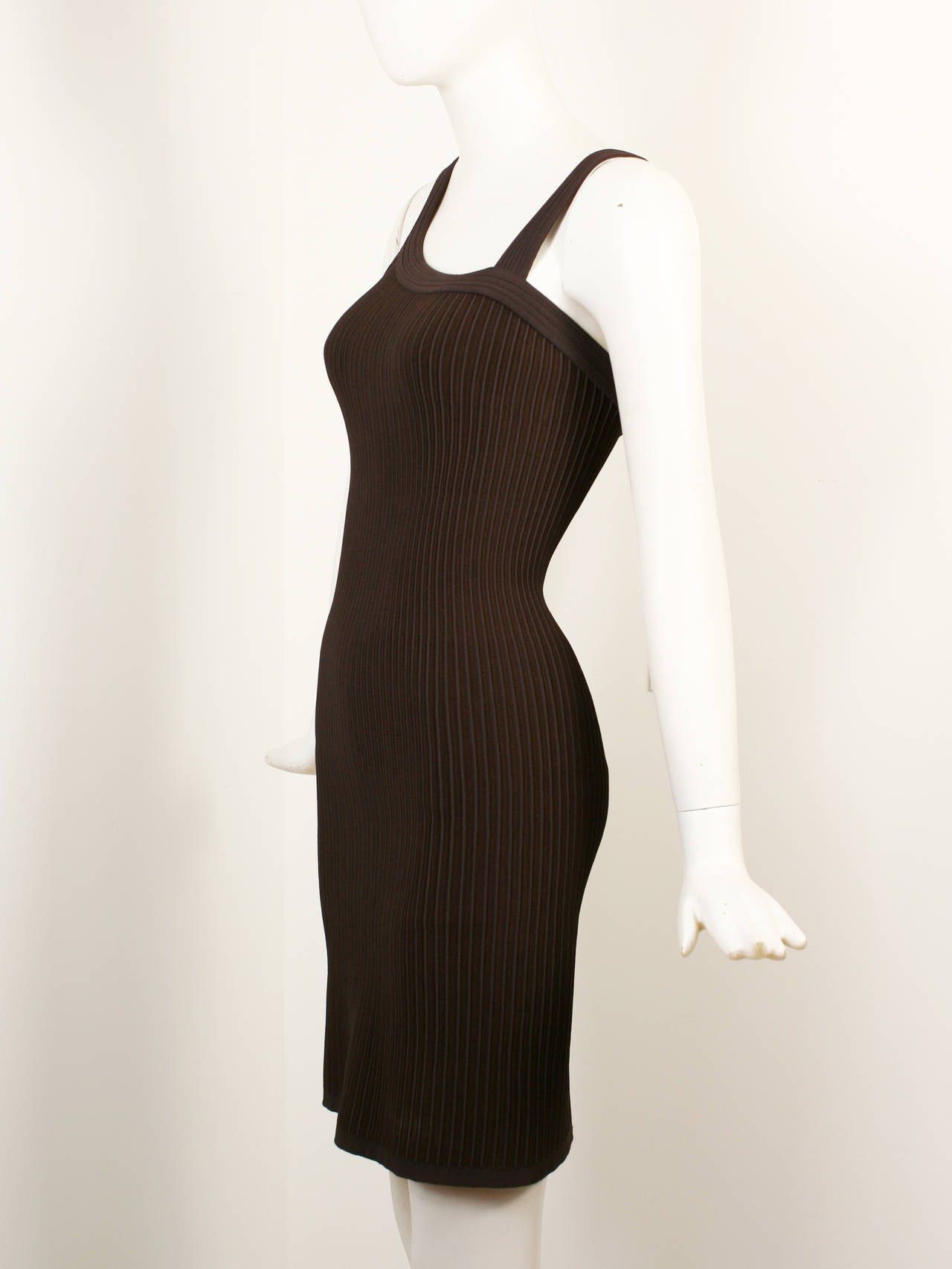 Alaia Sexy Little Dress with Asymmetrical Neckline In Excellent Condition For Sale In New York, NY