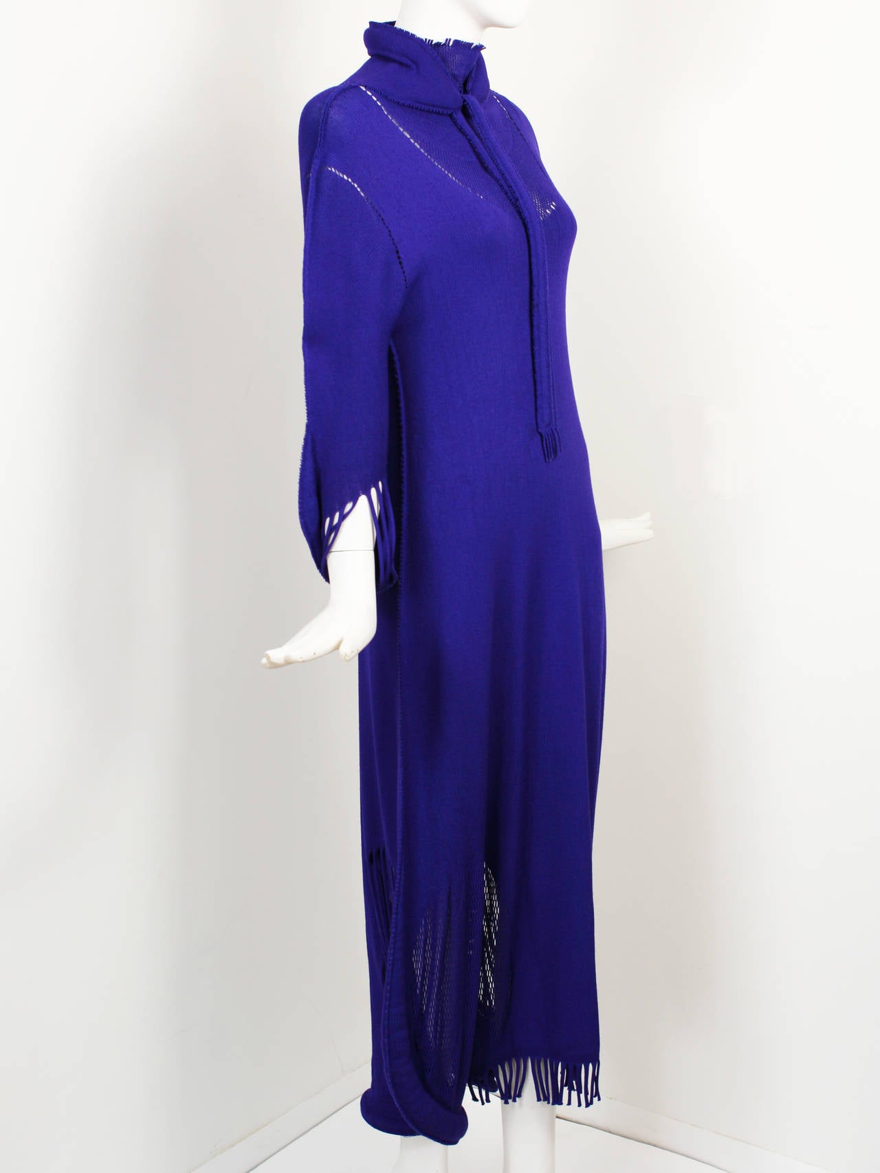 Rare Collectors A-POC Issey Miyake Purple Avant Garde Maxi Dress For Sale 3