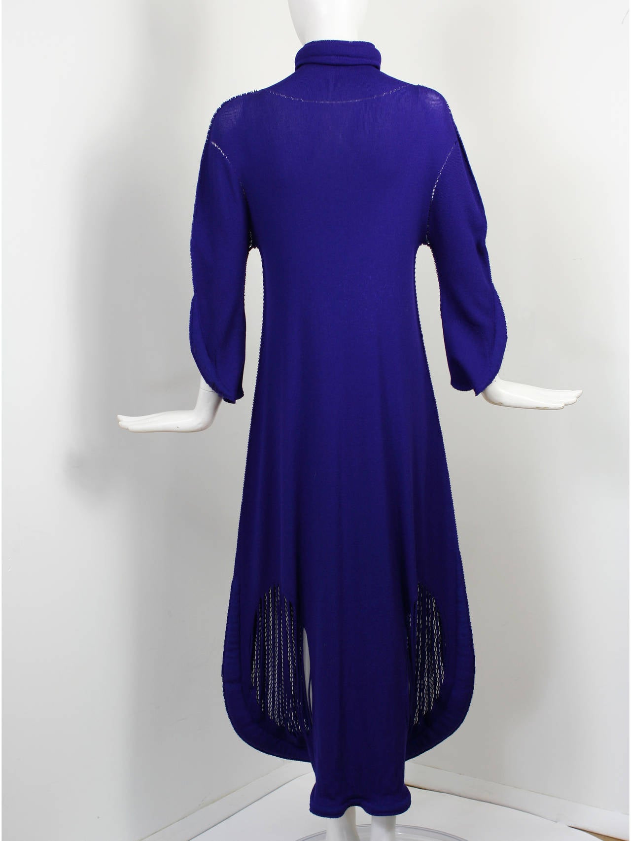 Rare Collectors A-POC Issey Miyake Purple Avant Garde Maxi Dress For Sale 5