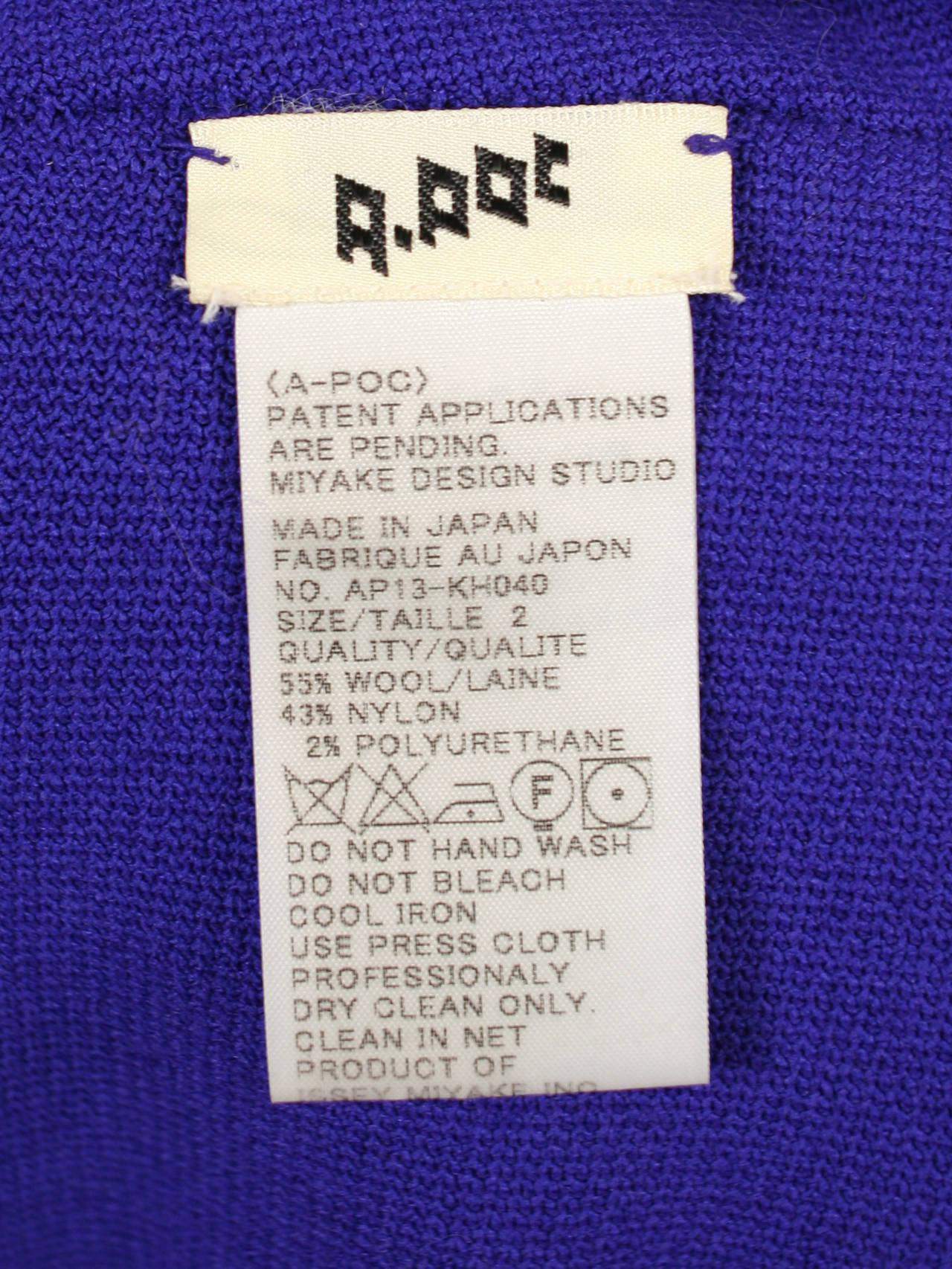 Rare Collectors A-POC Issey Miyake Purple Avant Garde Maxi Dress For Sale 6