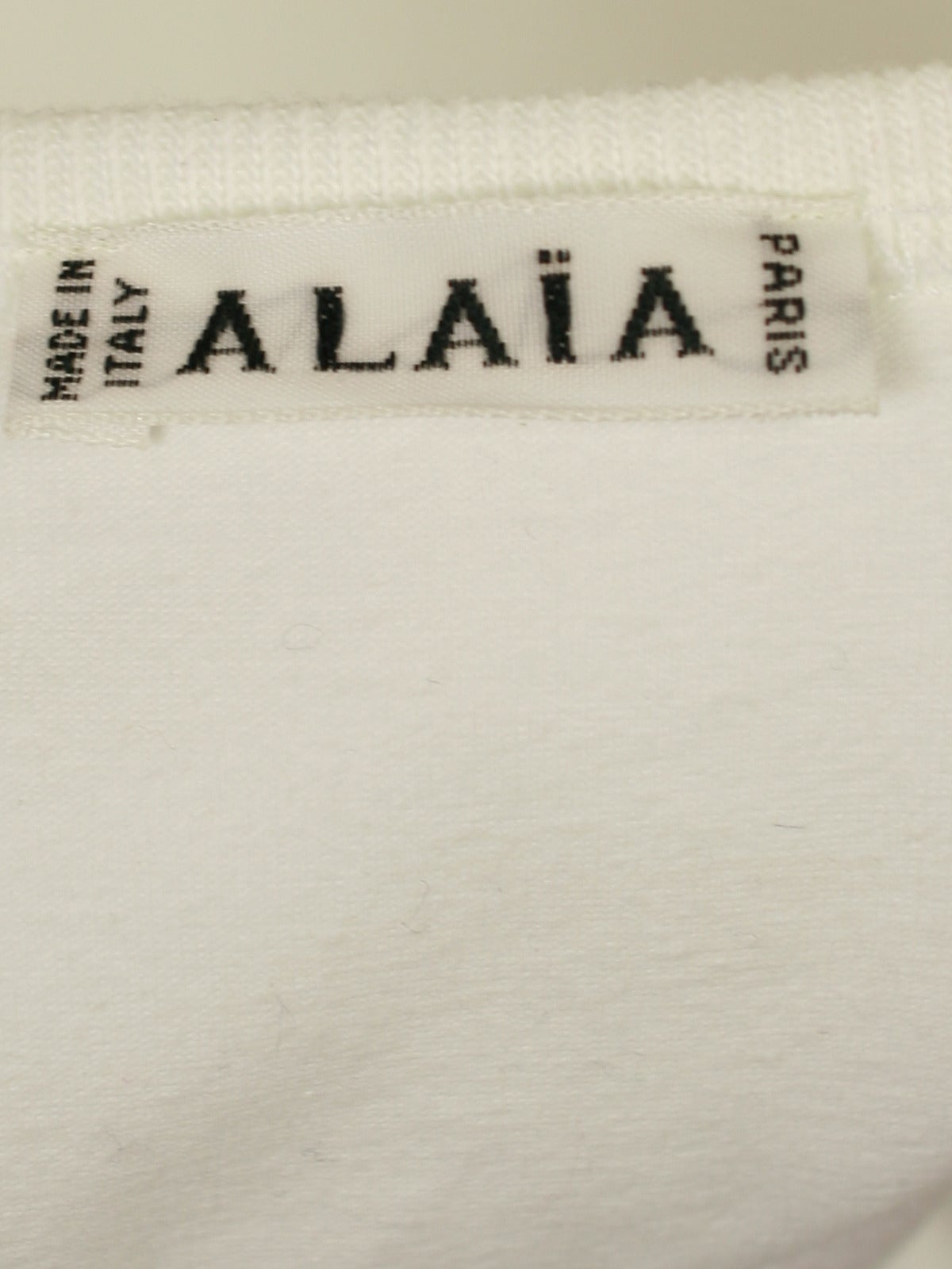 Alaia Rare Cropped Tee Shirt In Excellent Condition For Sale In New York, NY