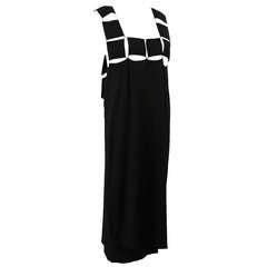 Vintage Yohji Yamamoto Black Squares Grid Dress